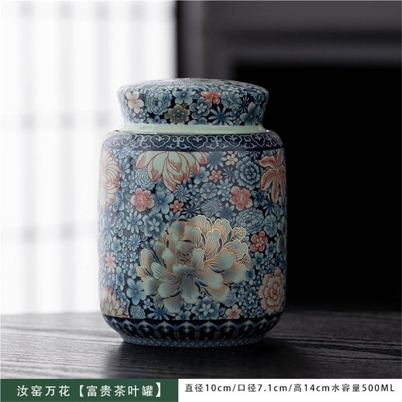 ENGENDER Tea Storage Jar Creative Portable Tea Jars Small Sets for Home Use Ceramic Loose Sealed Awakening Storage - Image 5