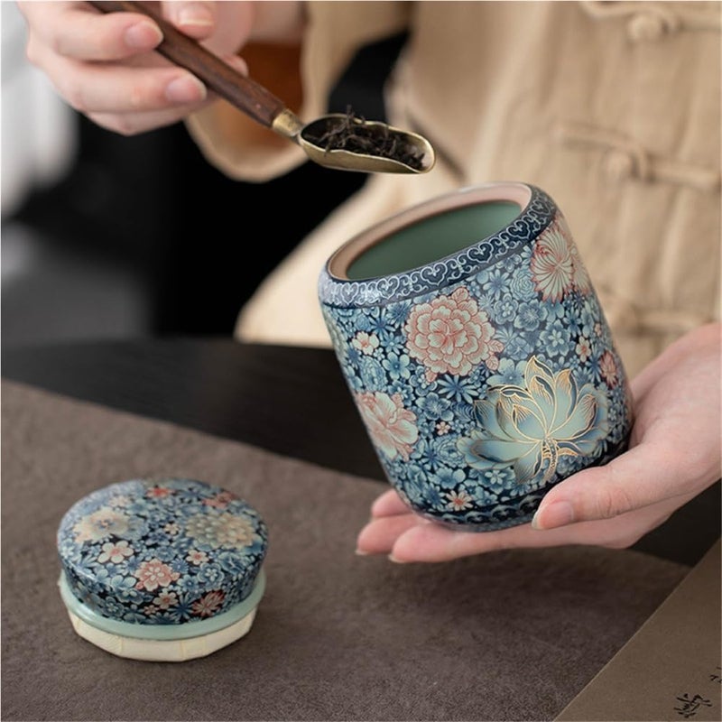 ENGENDER Tea Storage Jar Creative Portable Tea Jars Small Sets for Home Use Ceramic Loose Sealed Awakening Storage - Image 3