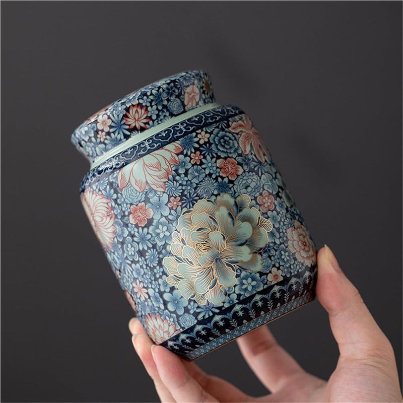 ENGENDER Tea Storage Jar Creative Portable Tea Jars Small Sets for Home Use Ceramic Loose Sealed Awakening Storage - Image 4