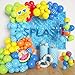 Amandir 159PCS Summer Pool Beach Party Decorations Splash Tropical Balloon Garland Arch Kit Sun Watermelon Foil Balloons for Birthday Swimming Water Luau Hawaiian Baby Shower Party Decorations - Image 3