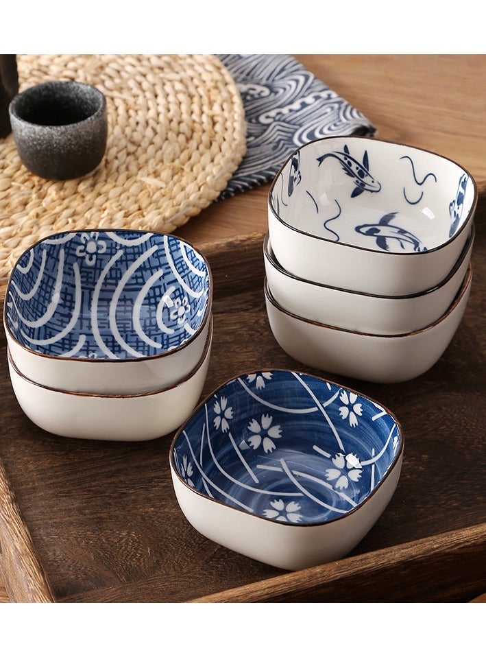 Ceramic Bowls 200 ml， Bohemian Style Bowl Gift Set, Assorted Dinnerware Serving Bowls for Cereal, Soup, Dessert, Snack, Fruit, Salsa, Pack of 6  - Image 3