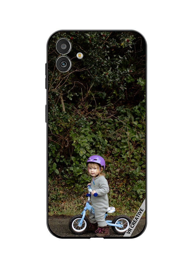 VR CREATIVE Protective Case Cover For Samsung Galaxy M13 5G Bicycle Baby Design Multicolour - Image 1