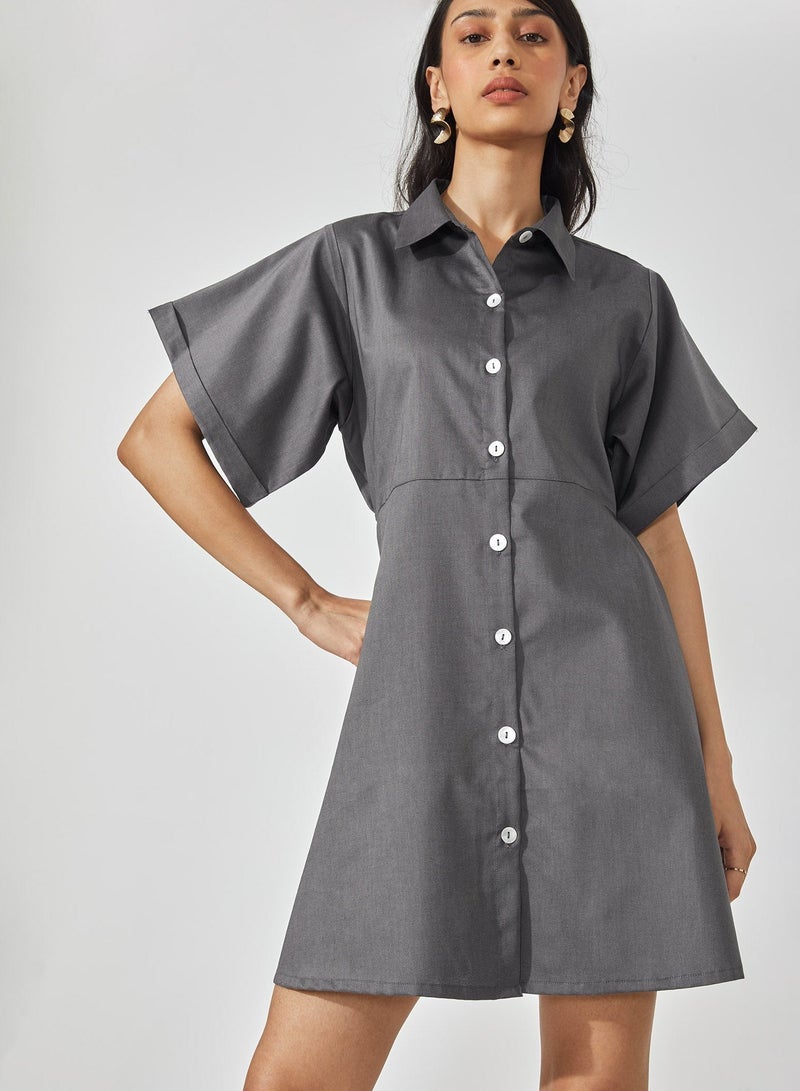 The Label Life Button-Down Mini Dress - Image 1
