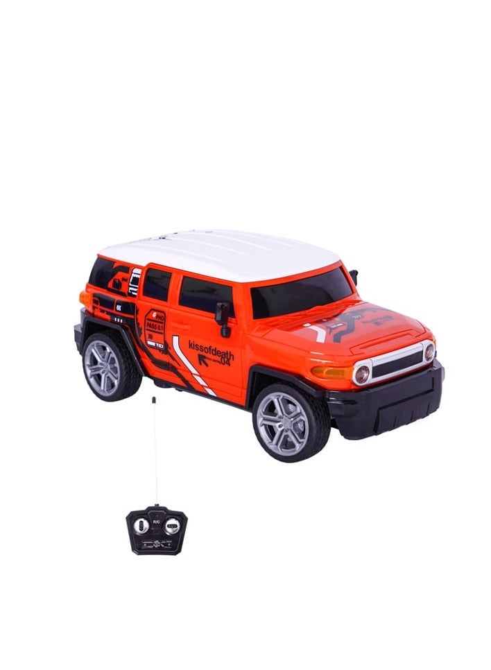 Rally Remote Control Jeep Electric Rechargeable Car – Red Kids’ Toy Car with Remote Controller and Rechargeable Battery, Realistic Design with Strong Tires, Suitable for Racing and Play Indoors and Outdoors - Image 3