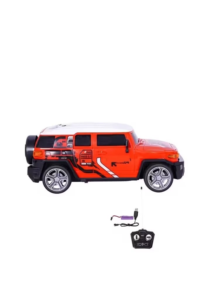 Rally Remote Control Jeep Electric Rechargeable Car – Red Kids’ Toy Car with Remote Controller and Rechargeable Battery, Realistic Design with Strong Tires, Suitable for Racing and Play Indoors and Outdoors - Image 2