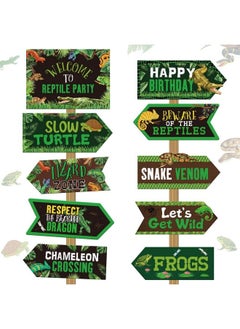 20 Pieces Reptile Birthday Party Decorations Lizard Snake Turtle Alligator Themed Directional Sign Jungle Wild Yard Sign For Boy Girl Kid Decorations Party Sign 10 Styles - pzsku/ZFE03569DE1D37A0B306EZ/45/_/1688193932/935ef082-0180-4d03-b405-19e5dcbbbb7f