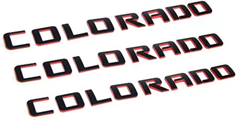 Yoaoo 3x OEM Colorado Red Line Nameplate Emblem Badge 3D Letter - Image 1