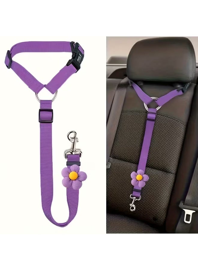 sharjah pigeon Dog Car Seat Belt – Adjustable Pet Safety Seatbelt Tether for Vehicles, Secure Travel Leash for Dogs - Image 1