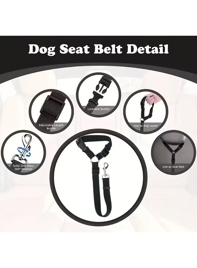 sharjah pigeon Dog Car Seat Belt – Adjustable Pet Safety Seatbelt Tether for Vehicles, Secure Travel Leash for Dogs - Image 2