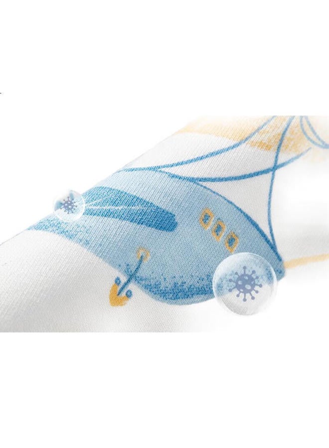 AIBEDILA Aibeidila Baby Swaddle, Spring And Autumn Bamboo Cotton, Anti-startle, All-season Cotton, Newborn Swaddling Cloth, Baby Sleeping Aid, Single Layer - Image 3