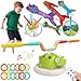 Kslavagcnt Indoor Outdoor Games for Kids 3 in 1 Musical Jump Ring Toss Game Stomping Rocket Launcher for Kids Dinosaur Sports Outside Play Activities Toys with Remote Control for Toddlers 48 - Image 3