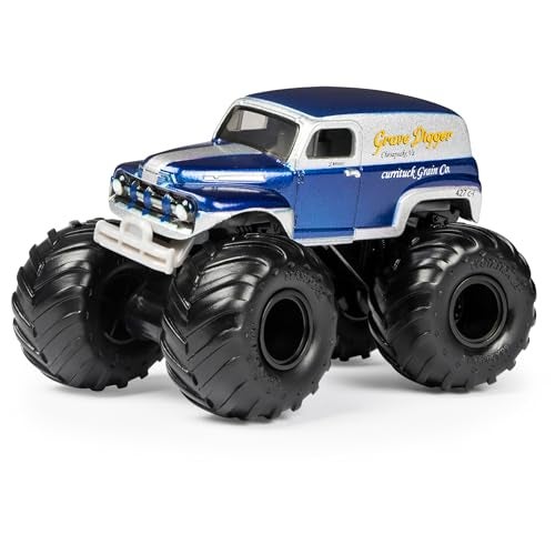 Monster Jam Grave Digger Monster Truck 5pc Value Pack: 1:64 Scale Retro Die-Cast Gift Set with Iconic Models (1982-2005) Chrome Rims and BKT Tires - Authentic Collectible for Fans & Birthday Parties - Image 5