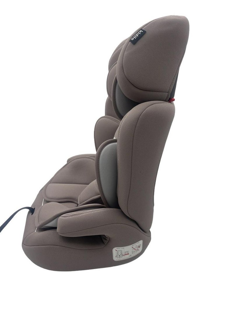 كيديليو مقعد وكرسي سيارة محمول للأطفال مبطن بمادة ناعمة بحزام بثلاث نقاط تثبيت بتصميم مريح مع حامل وقابل للغسل - Image 2