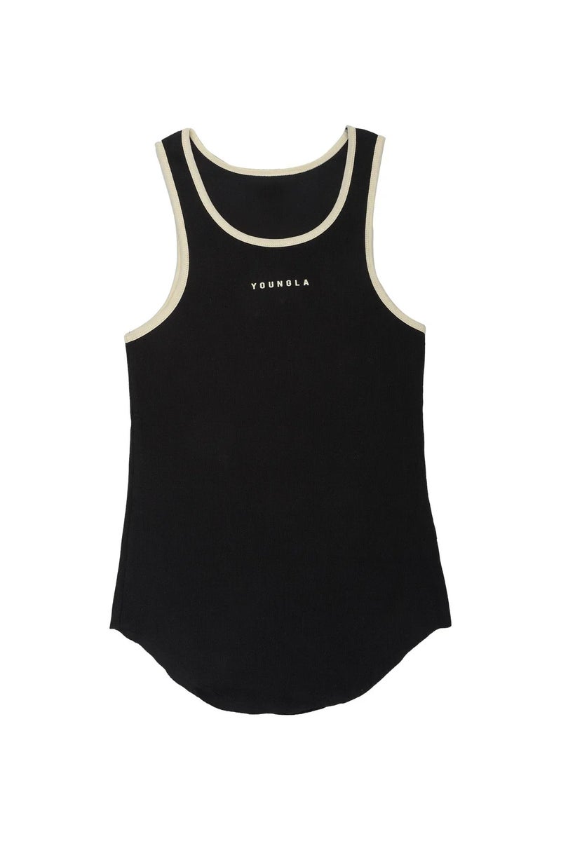 YOUNGLA Summer Gym Tank Tops Mens Sleeveless Running Vest Gray