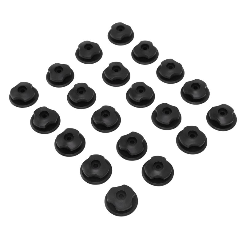 40 Pack Car Trunk Storage Net Hooks Versatile Round Trailer Net Hook with Screws Double Sided Adhesive Pad for Trailer Tarp Trunk Net Pocket - Image 4