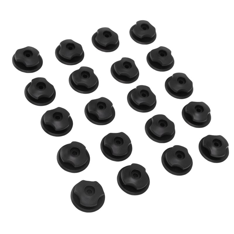 40 Pack Car Trunk Storage Net Hooks Versatile Round Trailer Net Hook with Screws Double Sided Adhesive Pad for Trailer Tarp Trunk Net Pocket - Image 2