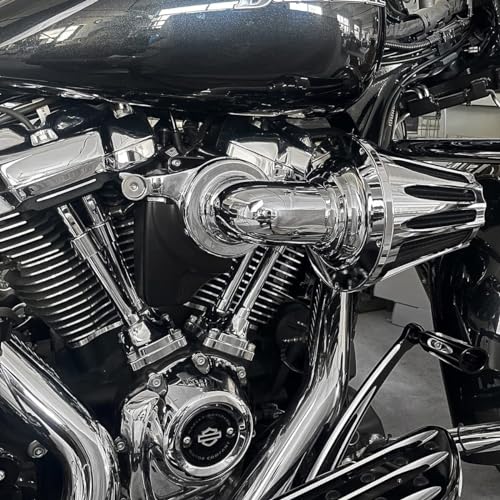 TOPRAMETAL For harley air cleaner filter sportster street road glide king for harley davidson motorcycle air intake (Deep Style - Chromed, C-For Touring 08-16, Softail 16-17) - Image 5