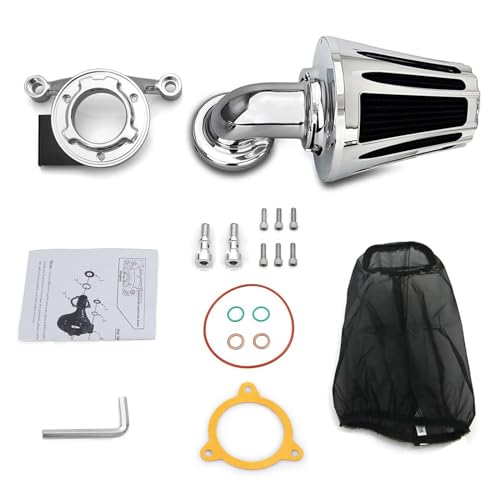 TOPRAMETAL For harley air cleaner filter sportster street road glide king for harley davidson motorcycle air intake (Deep Style - Chromed, C-For Touring 08-16, Softail 16-17) - Image 1
