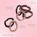 SILKIE x6 Set 100% Pure Mulberry Silk Black Brown Chocolate Pink Nude Neutral Skinny Scrunchies Travel Pouch Everyday Hair Ties Elastics Hair Care Ponytail Holder No Damage (Truffle) - Image 3