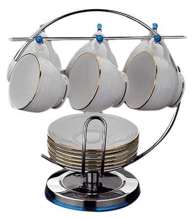 CALIST Stainless Steel Cup and Saucer Stand 28 x 18 x 15 cm ColorSilver - Image 3