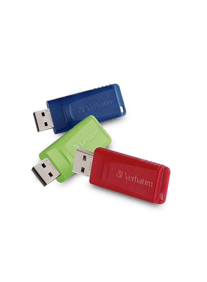 VERBATIM 32Gb Store 'N' Go Usb Flash Drive Pc Mac Compatible 3Pk Red Blue Green - Image 2