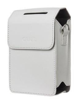 CAIUL Protective Case for Fujifilm Instax Share SP-2 Smart Phone Printer - Premium Vegan Leather Bag Cover with Removable Shoulder Strap White  - Image 1