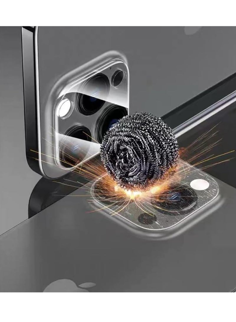 For iPhone 15 Pro /15 Pro Max Camera Lens Protector Tempered Glass Full Coverage Guard - 3 Packs/Transparent - Image 3