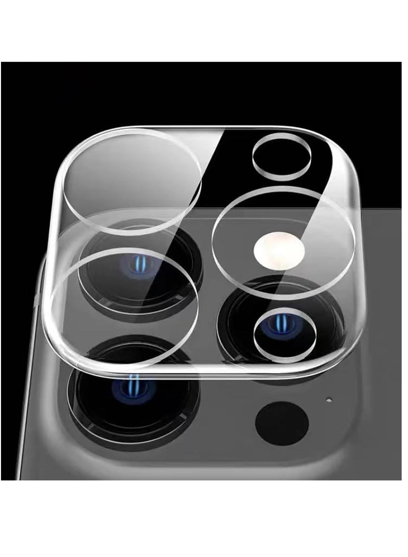 For iPhone 15 Pro /15 Pro Max Camera Lens Protector Tempered Glass Full Coverage Guard - 3 Packs/Transparent - Image 2