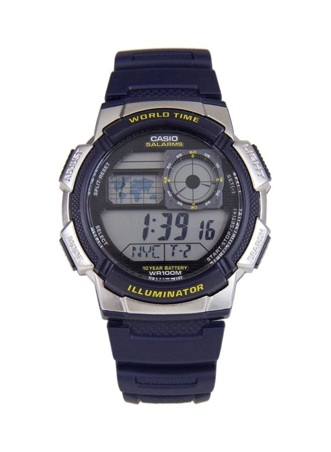 كاسيو ساعة يد شبابية رقمية مقاومة للماء طراز AE-1000W-2AV - مقاس 48 مم - لون أزرق رجال - Image 1
