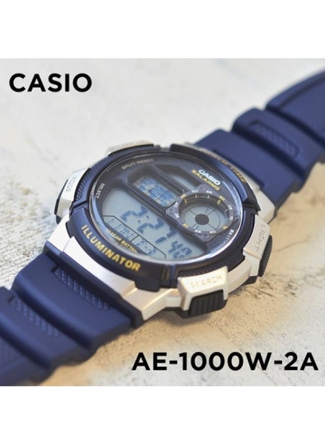 كاسيو ساعة يد شبابية رقمية مقاومة للماء طراز AE-1000W-2AV - مقاس 48 مم - لون أزرق رجال - Image 5