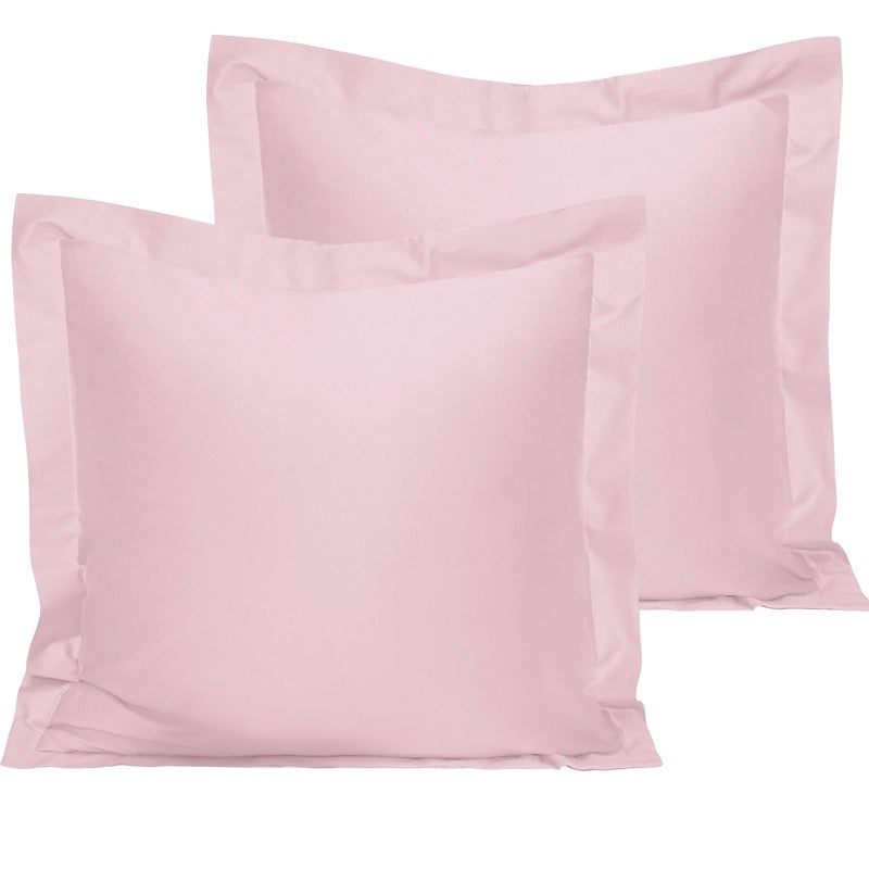 إن تي باي NTBAY COTTON 26X26 EURO SHAM COVERS - 500 THREATH COUNT COTTER COTTON COTTON CONDO COVERS 2 Pack Super Super و Breatable 26x26 COVER  - Image 1