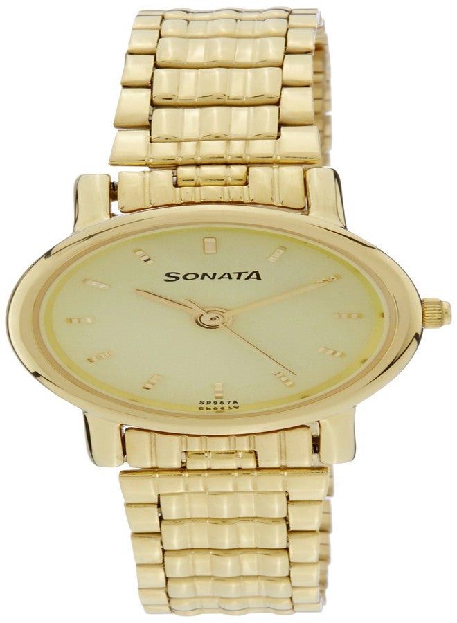Sonata Analog Gold Dial Women's Watch NL8976YM09W/NN8976YM09W/NP8976YM09W - Image 1