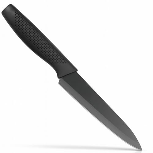 ONICORN Premium Multi-Purpose Kitchen Knife - Heavy Duty Sharp Stainless-Steel Blade & Non-Slip Textured Handle - Ideal for Cutting, Chopping, Slicing Vegetables, Fruits & Daily Cooking Tasks (Black) - Image 1