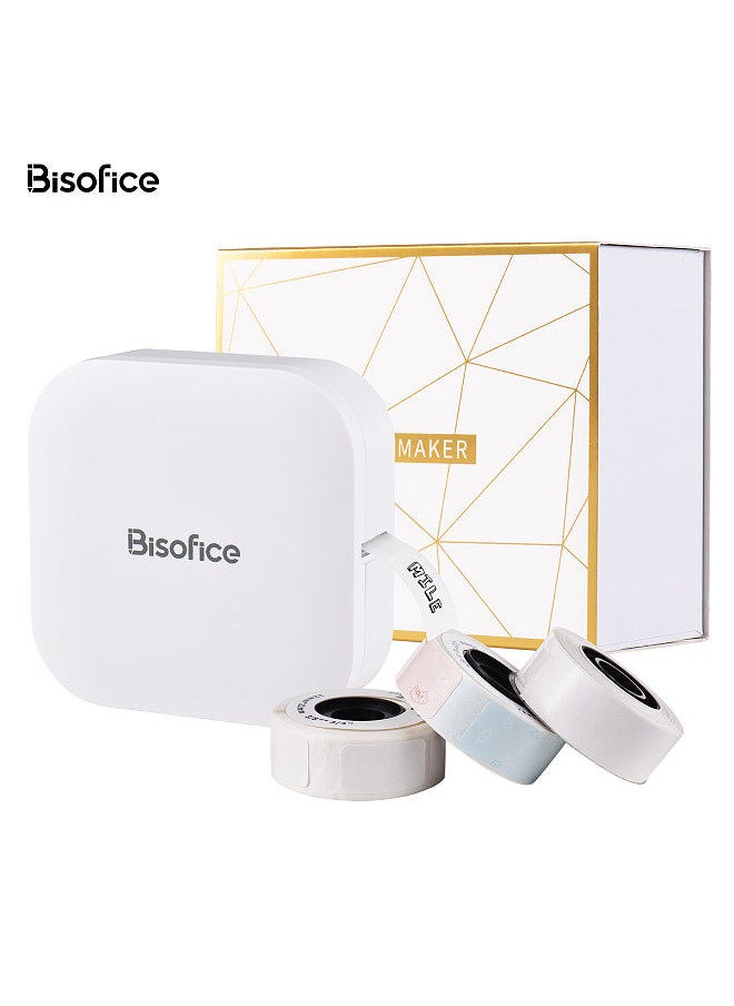 Bisofice - Q30 Label Maker Machine Mini Pocket Thermal Label Printer All in One BT Connect Adhesive Tag DIY Date Journal Study Sticker Labeling Machine with 3pcs Label Rolls Compatible with iOS Android - Image 1