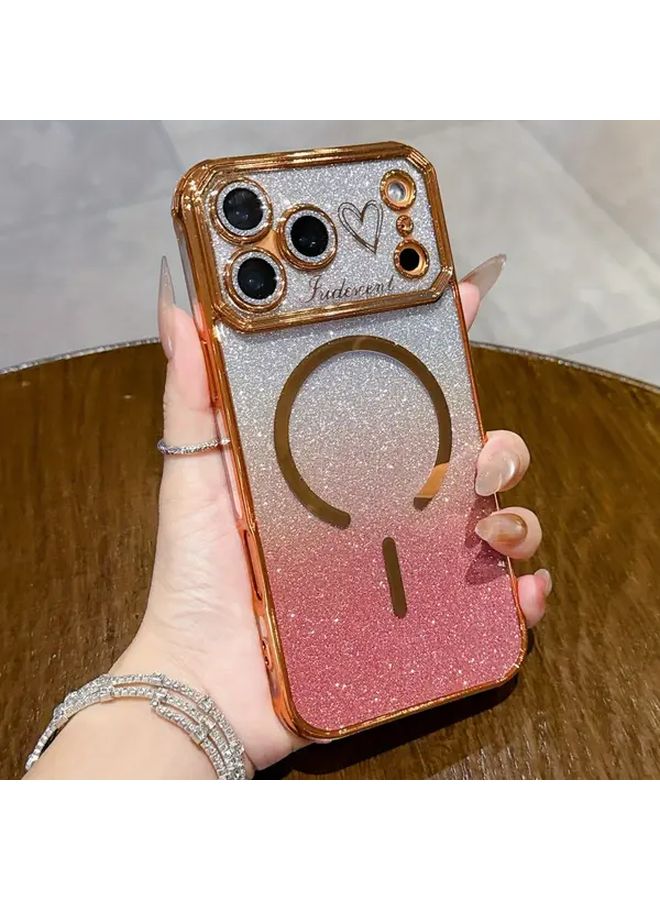 Black MagSafe Shockproof Case For iPhone 16 Plus Glittery - Image 2