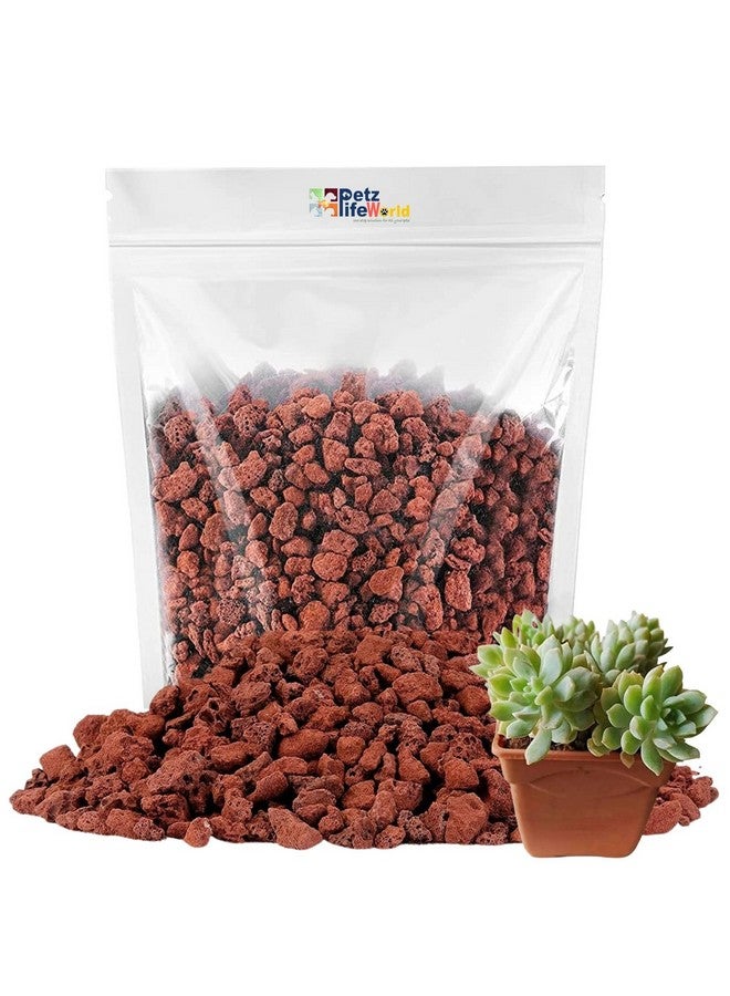 VAYINATO® Aquarium 2kg Red Lava Chips for Aquarium Base as Power Sand and for Indoor Plants by Petzlifeworld - Image 1