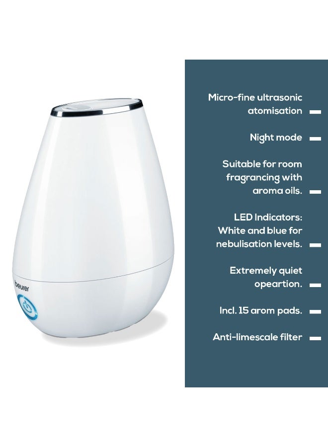 Beurer LB 37 2‑in‑1 Ultrasonic Air Humidifier & Essential Oil Diffuser – 2 L Tank, Night Mode, Auto Shut-Off, 3 Mist Levels - Image 5