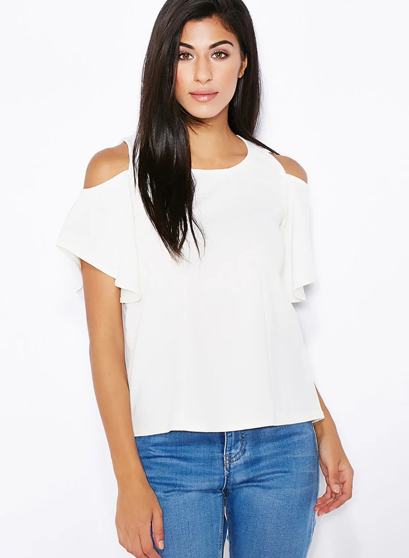 Ginger Cold Shoulder Top