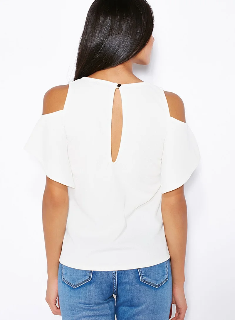 Ginger Cold Shoulder Top