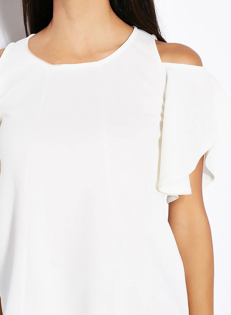 Ginger Cold Shoulder Top