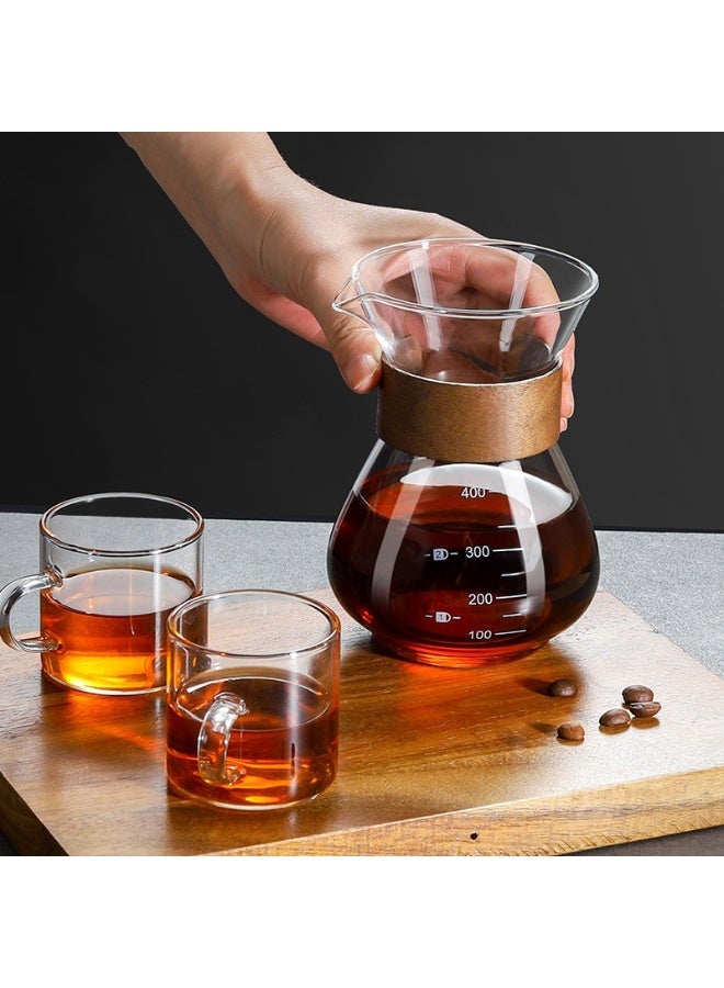 هومستر V60 صب على مجموعة صانعة القهوة ، وعاء خادم القهوة 400 مل مع مرشح قطرة الفولاذ المقاوم للصدأ القابل لإعادة الاستخدام - Image 3