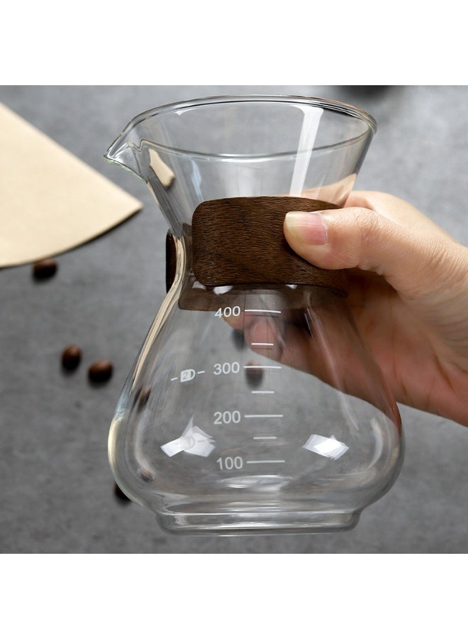 هومستر V60 صب على مجموعة صانعة القهوة ، وعاء خادم القهوة 400 مل مع مرشح قطرة الفولاذ المقاوم للصدأ القابل لإعادة الاستخدام - Image 4