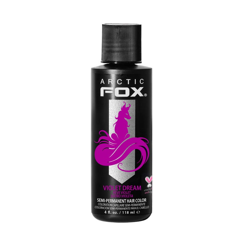 ARCTIC FOX Vegan and CrueltyFree SemiPermanent Hair Color Dye 4 Fl Oz VIOLET DREAM