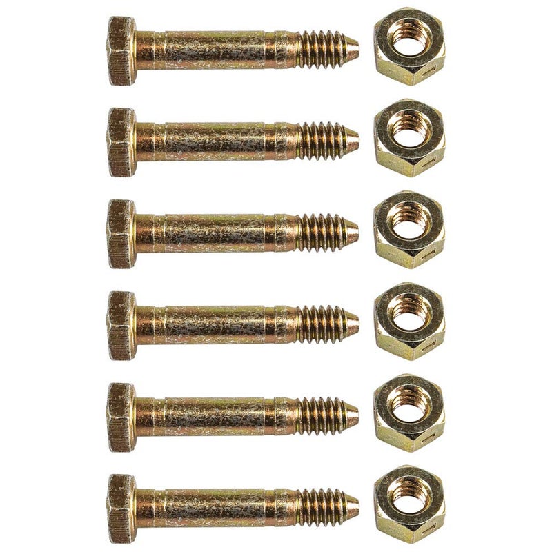 Ariens OEM 1/4" Shear Bolt and Nut 53200500-2 6 Pack - Image 1