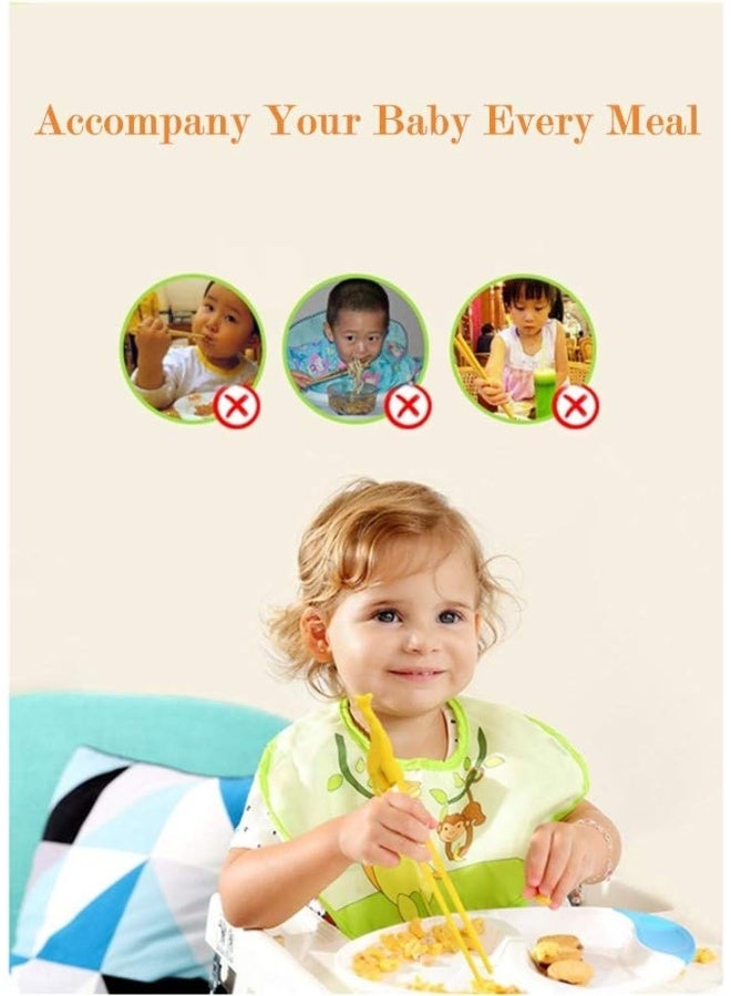 GREENLEAF Training Chopsticks, 4 Pairs Cute Animal Shape Easy to Use Children's Learning Chopsticks helper With attachable for Right or Left Handed Child Adults Beginners - Image 5