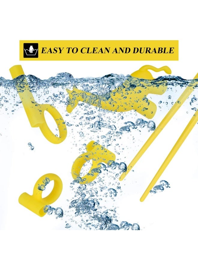 GREENLEAF Training Chopsticks, 4 Pairs Cute Animal Shape Easy to Use Children's Learning Chopsticks helper With attachable for Right or Left Handed Child Adults Beginners - Image 3