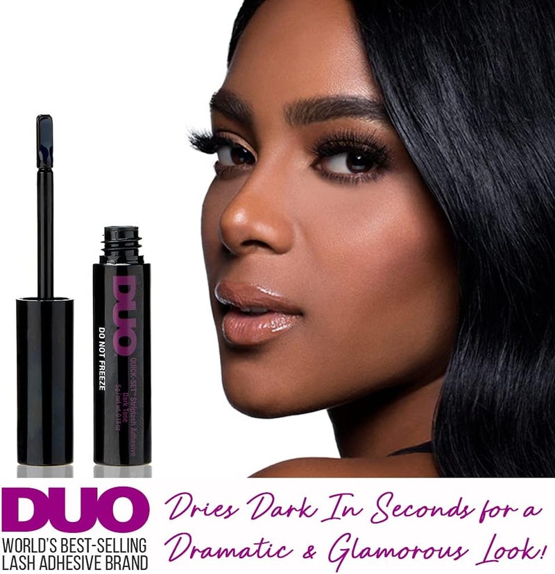 DUO Quick Set Dark Lash Glue, Striplash Adhesive, Latex Free, Rapid Dry, Easy Use, Dries Black, False Eyelash Glue, 5 g, (Pack of 1) - Image 3
