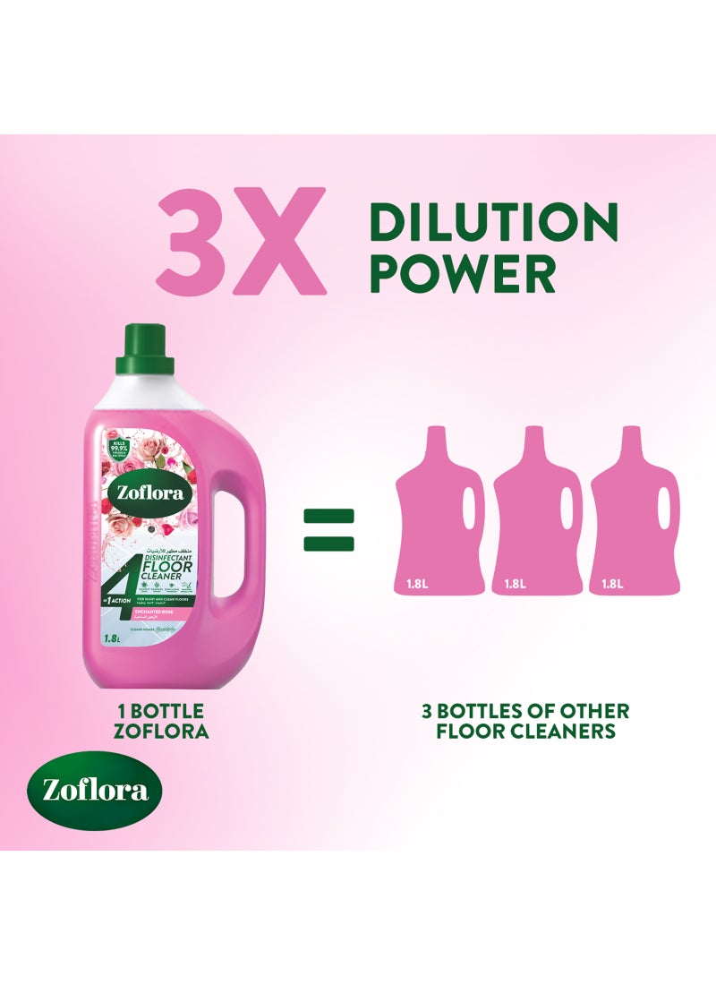 Zoflora 4 In 1 Disinfectant Floor Cleaner Enchanted Rose 1.8L - Image 5