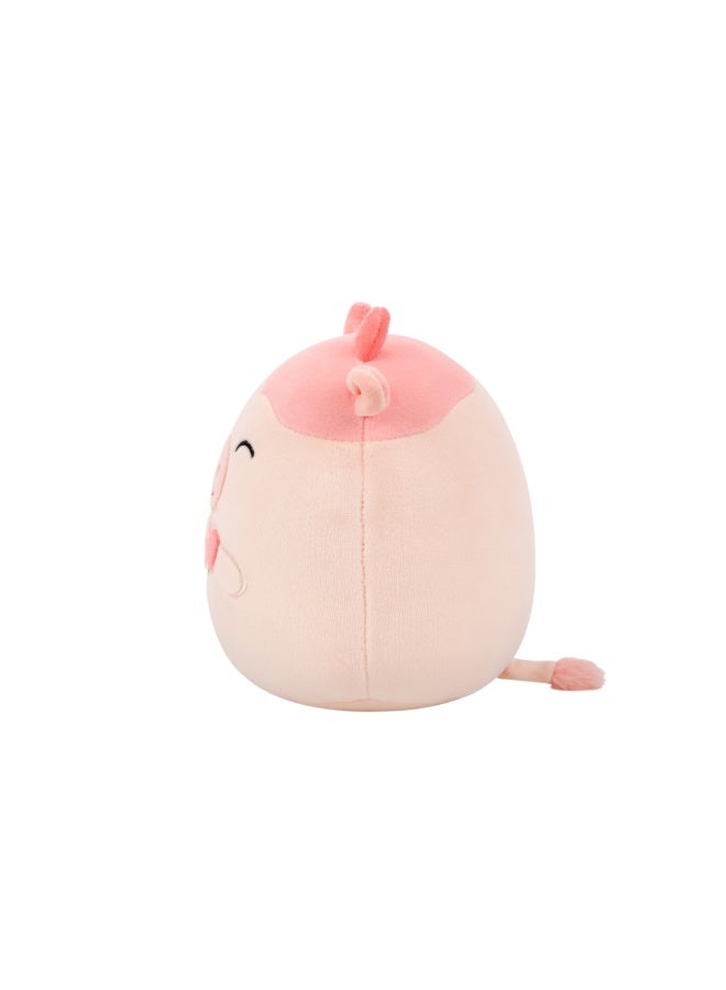 Squishmallows Little Plush Lilaz Cream & Peach Cow Plush Toy Eating Peach â€“ 13 cm Soft Collectible Stuffed Animal - Image 5