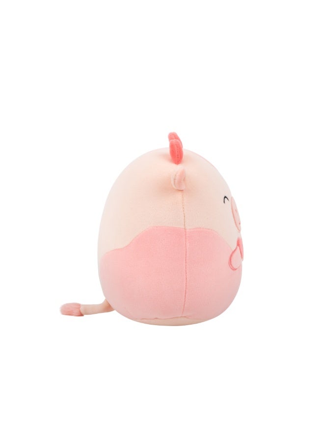 Squishmallows Little Plush Lilaz Cream & Peach Cow Plush Toy Eating Peach â€“ 13 cm Soft Collectible Stuffed Animal - Image 3